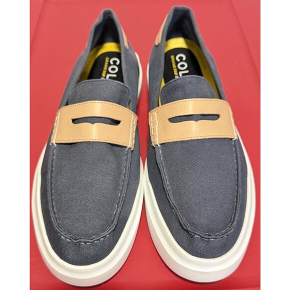Cole Haan GrandPro Rally Canvas Blue Brown Penny Loafers Size 11M C34727 main image 5